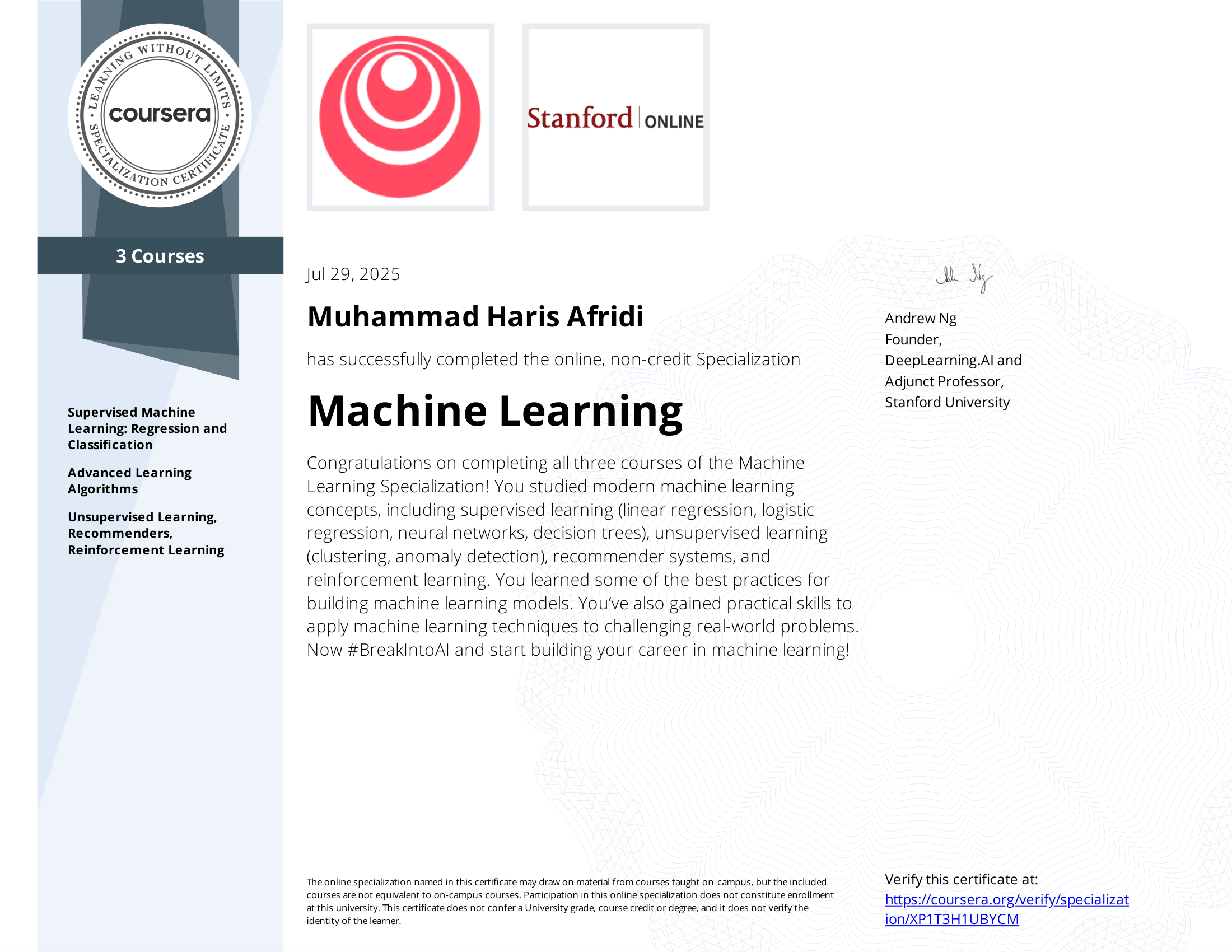 Machine Learning Specialization